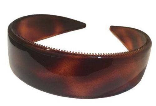 Parcelona French Wide 1 Inch Shell & Black Headband - Lalka Beauty Co.