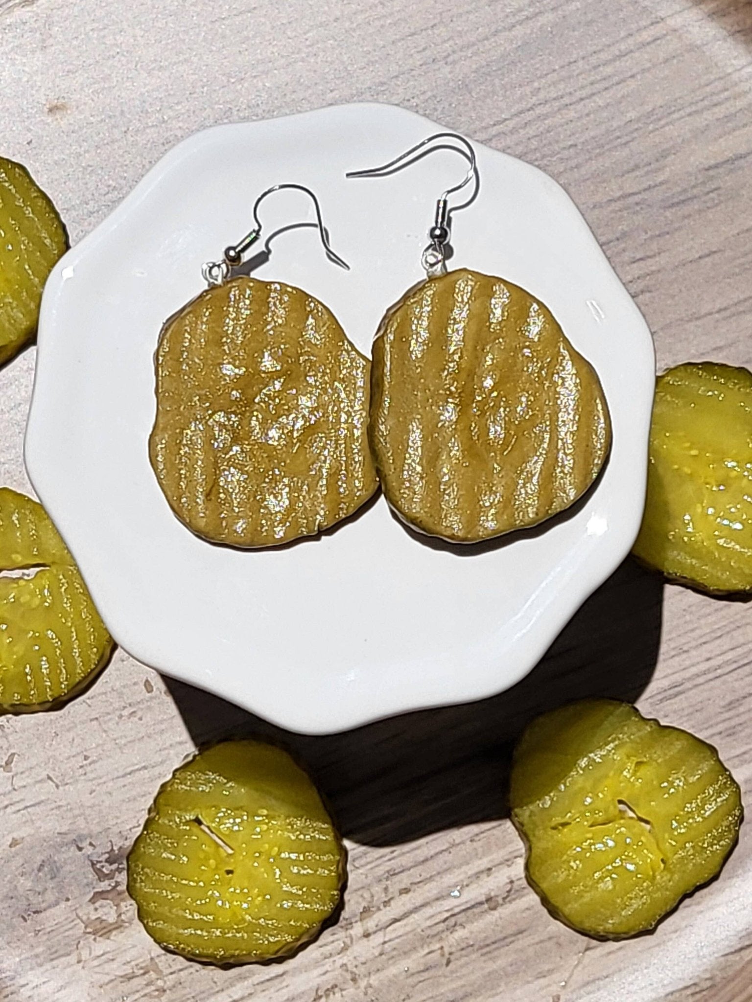 Pickle Earrings, Dill Pickle Earrings, BBQ Earrings - Lalka Beauty Co.