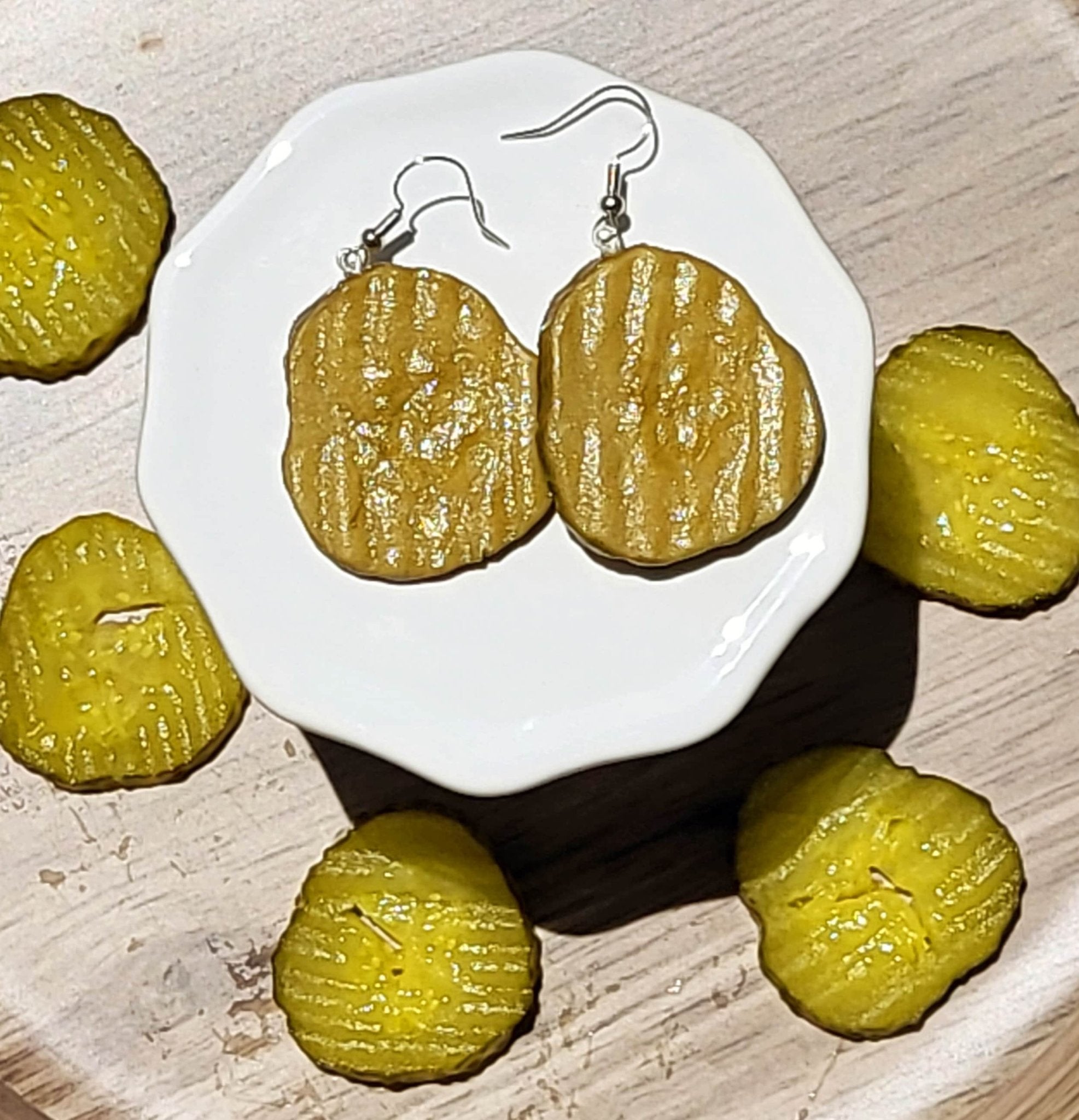 Pickle Earrings, Dill Pickle Earrings, BBQ Earrings - Lalka Beauty Co.