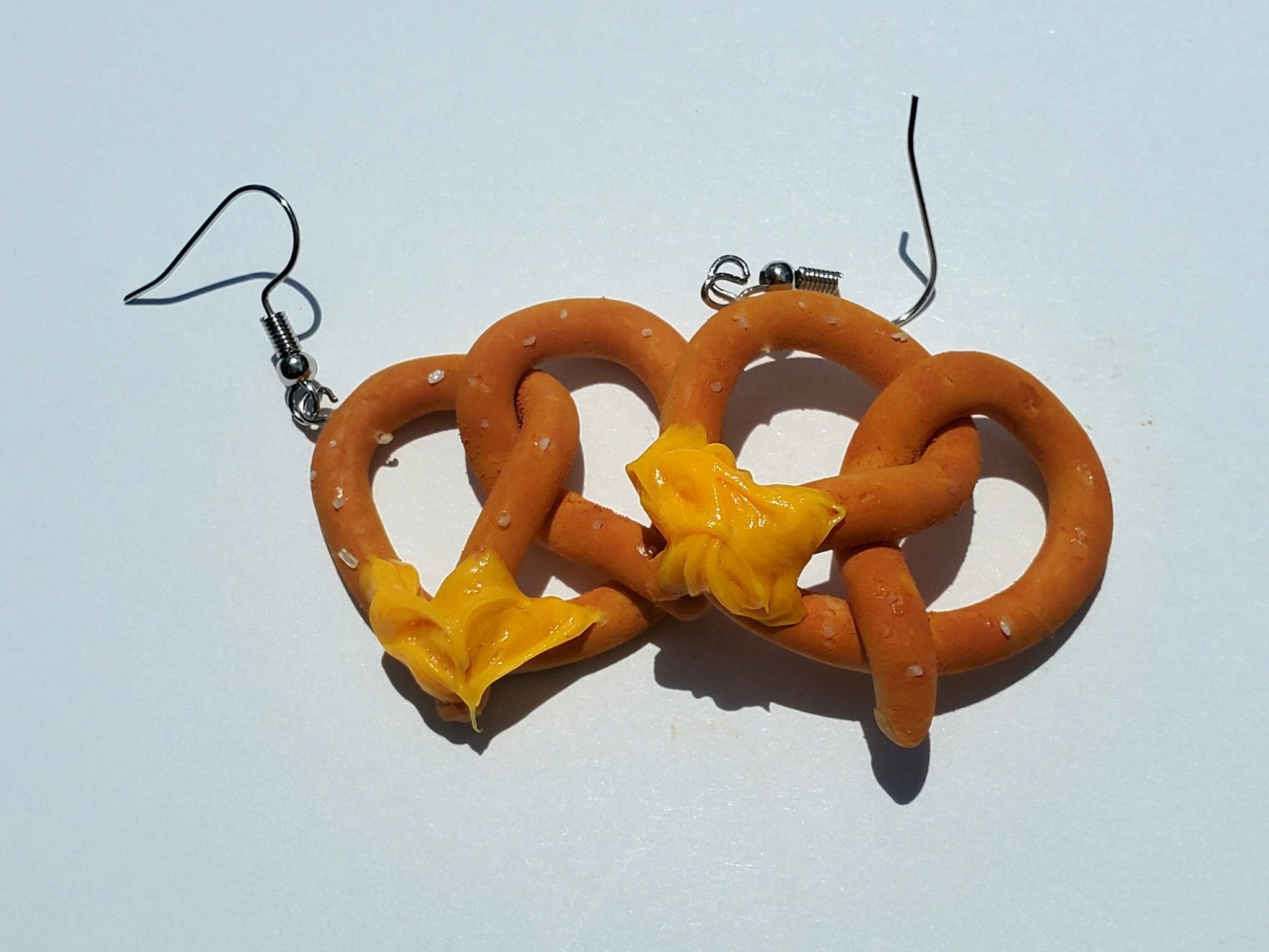 Pretzel Earrings, Pretzel With Cheese Earrings - Lalka Beauty Co.