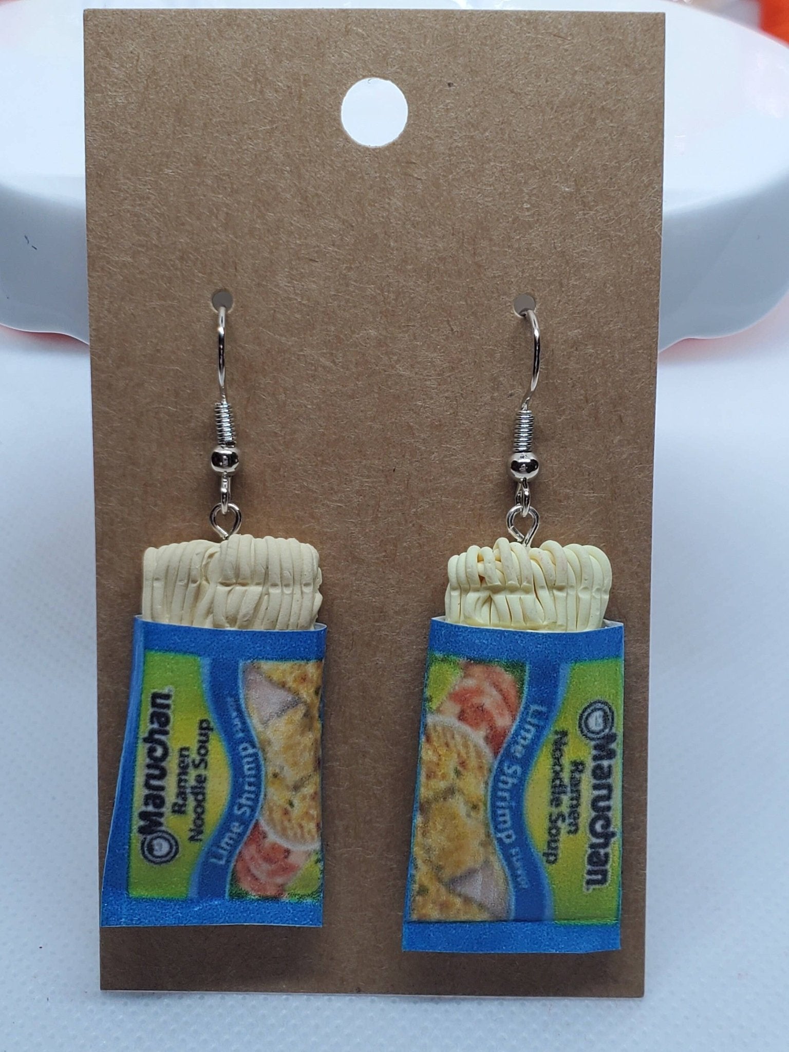 Ramen Noodle Soup earrings - Lalka Beauty Co.