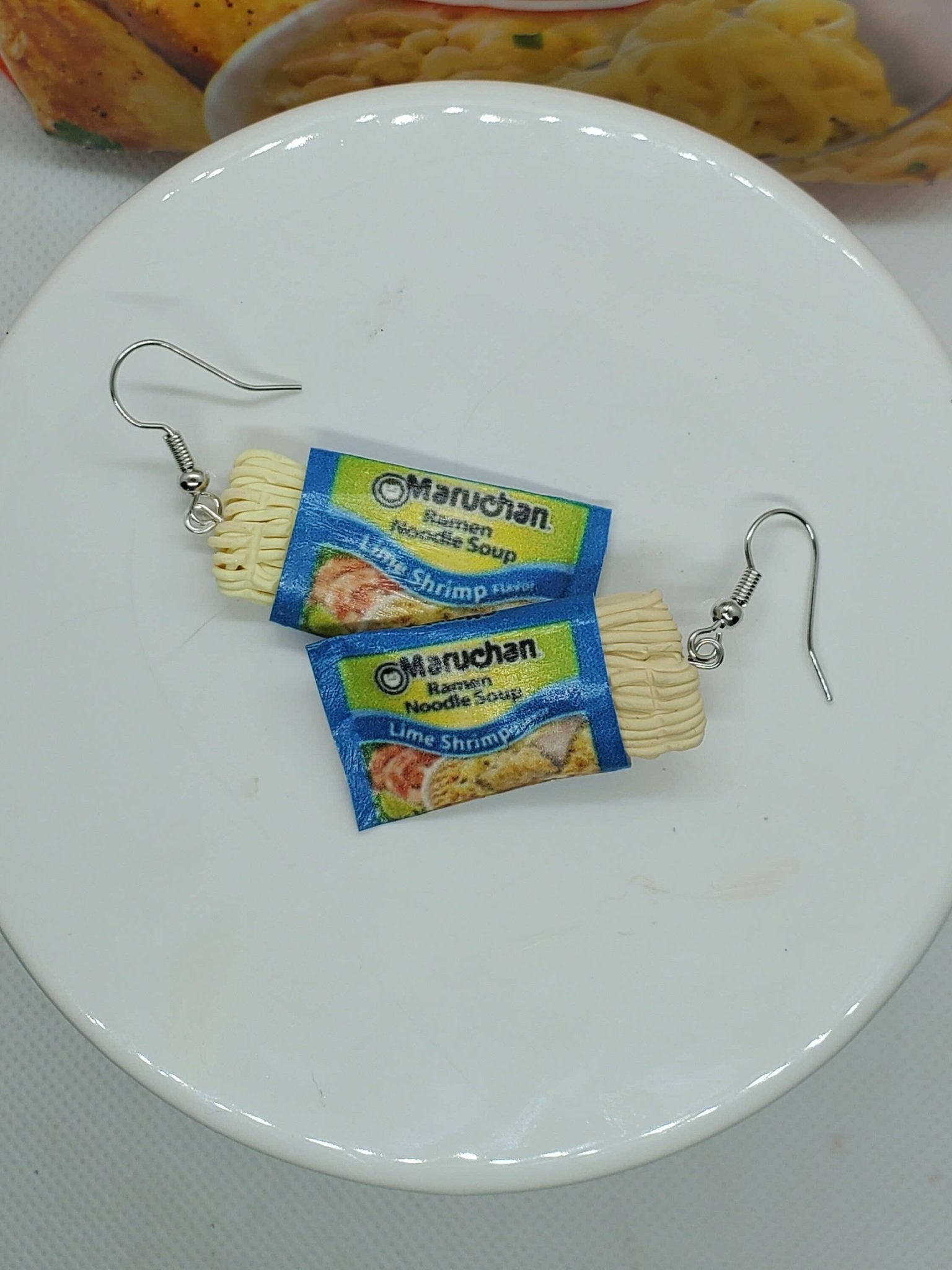 Ramen Noodle Soup earrings - Lalka Beauty Co.