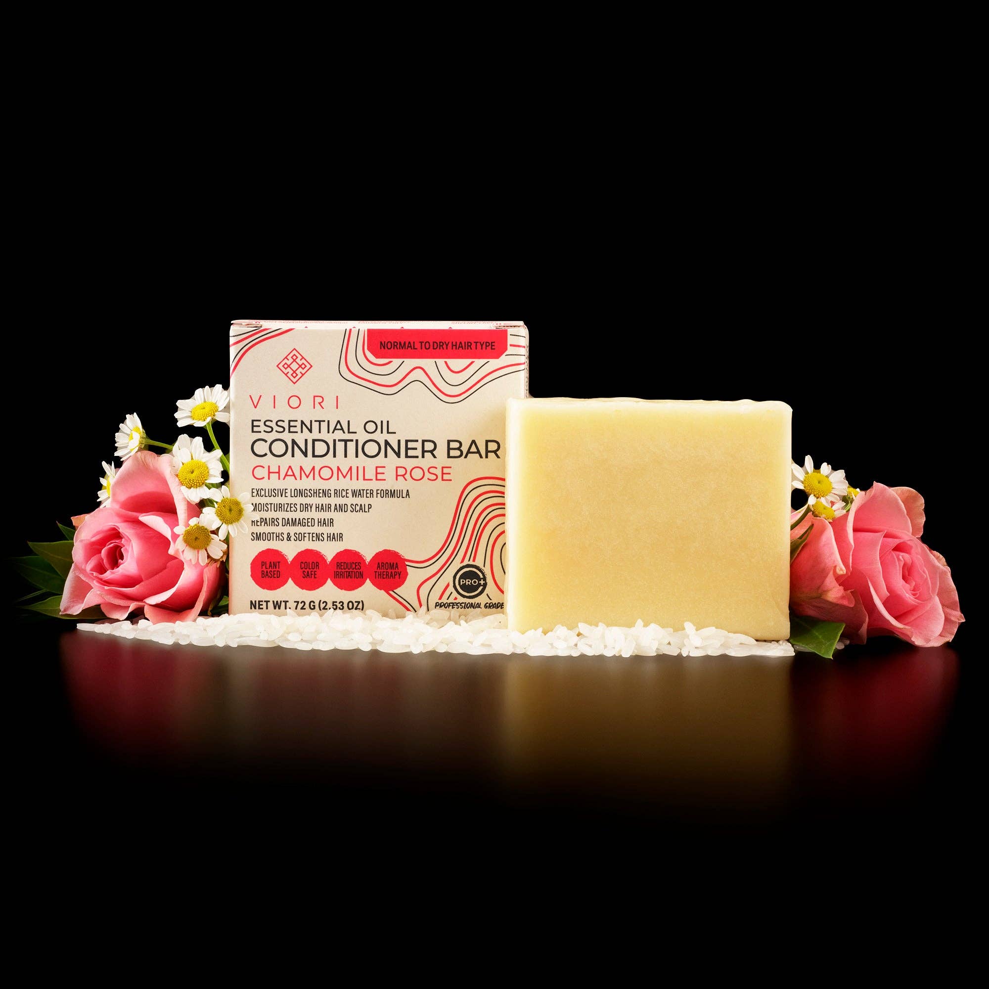 Rice Water Conditioner Bar | Chamomile Rose EO | Dry Hair - Lalka Beauty Co.