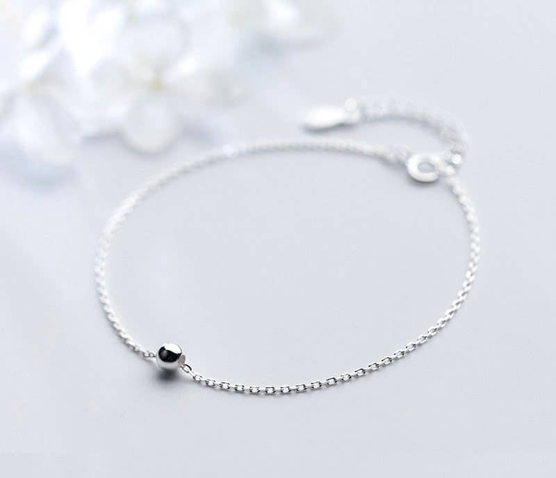 S925 Single Moving Beads Bracelet with Extender - Lalka Beauty Co.