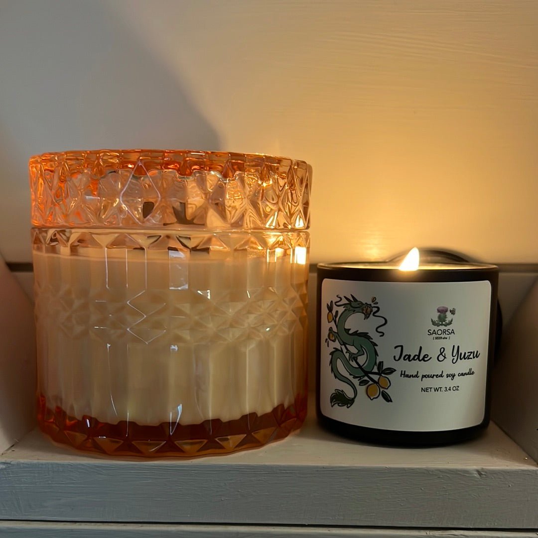 Saorsa Candles Jade and Yuzu hand poured soy candle - Lalka Beauty Co.