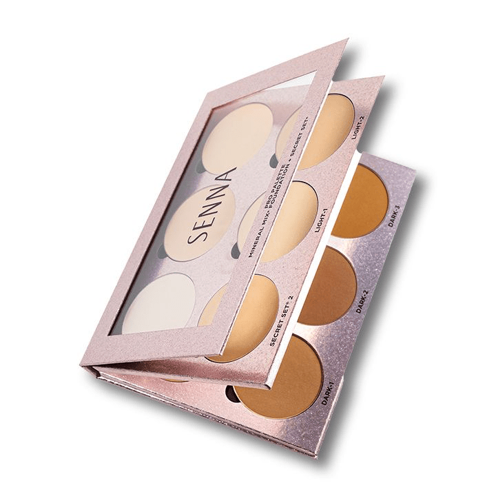 Senna Mineral Mix Powder Foundation Pro Palette 12 colors - Lalka Beauty Co.