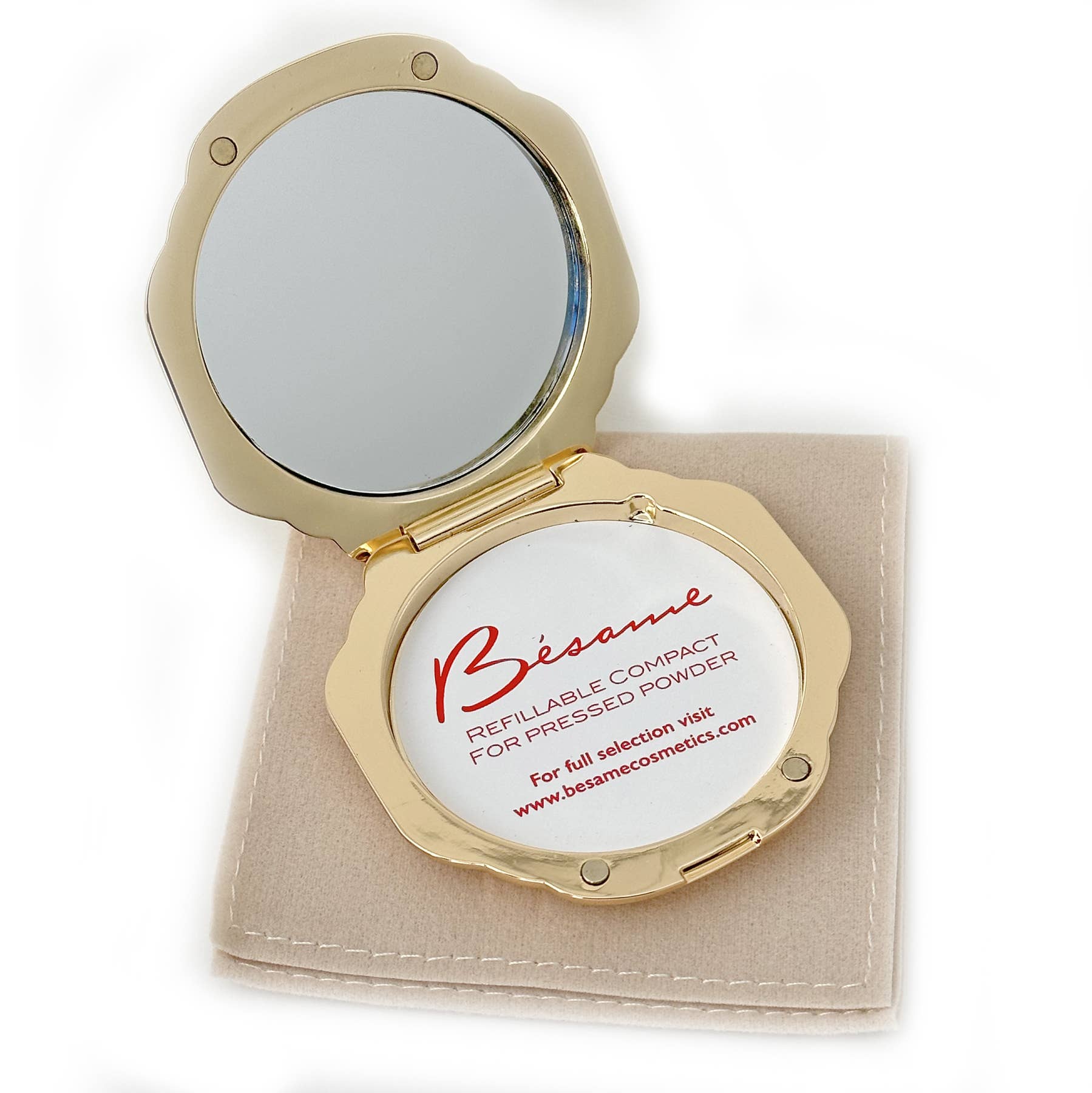 Streamline Metal Refillable Powder Compact (empty) - Lalka Beauty Co.