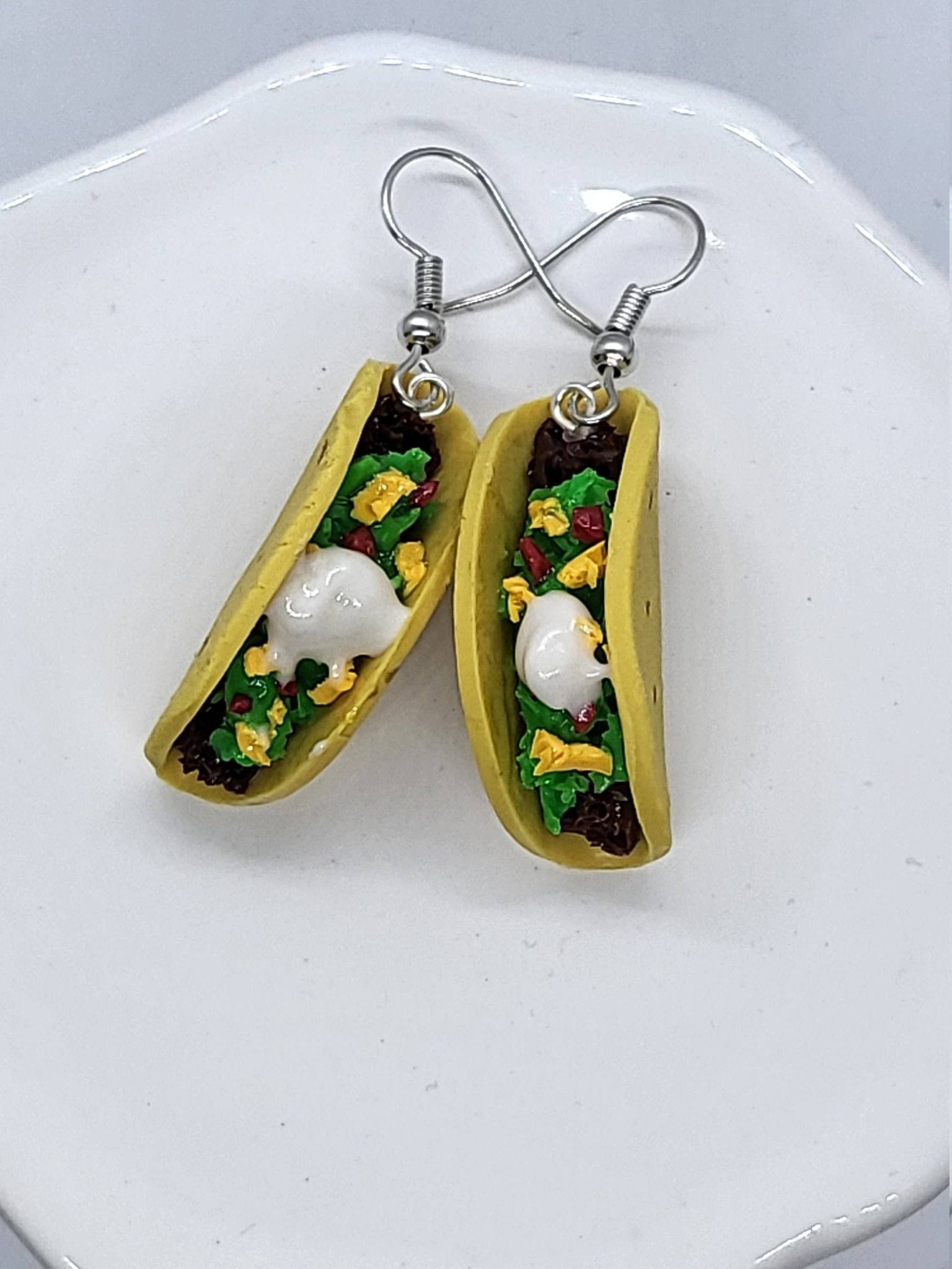 Taco Earrings, Mexican Food Earrings, Tortilla Earrings - Lalka Beauty Co.