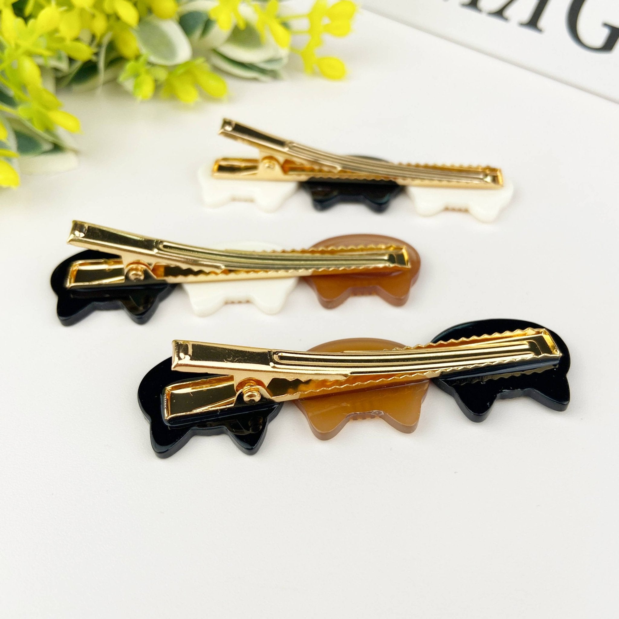 Triple Cute cat duckbill clip kitty hair clip - Lalka Beauty Co.