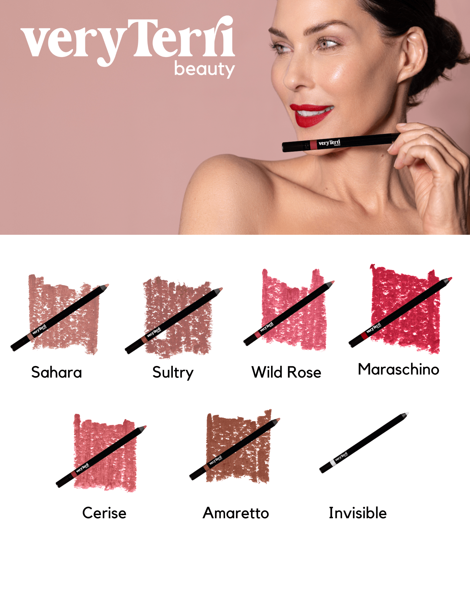 Very Terri Beauty Stay Put Lip Liner - Lalka Beauty Co.