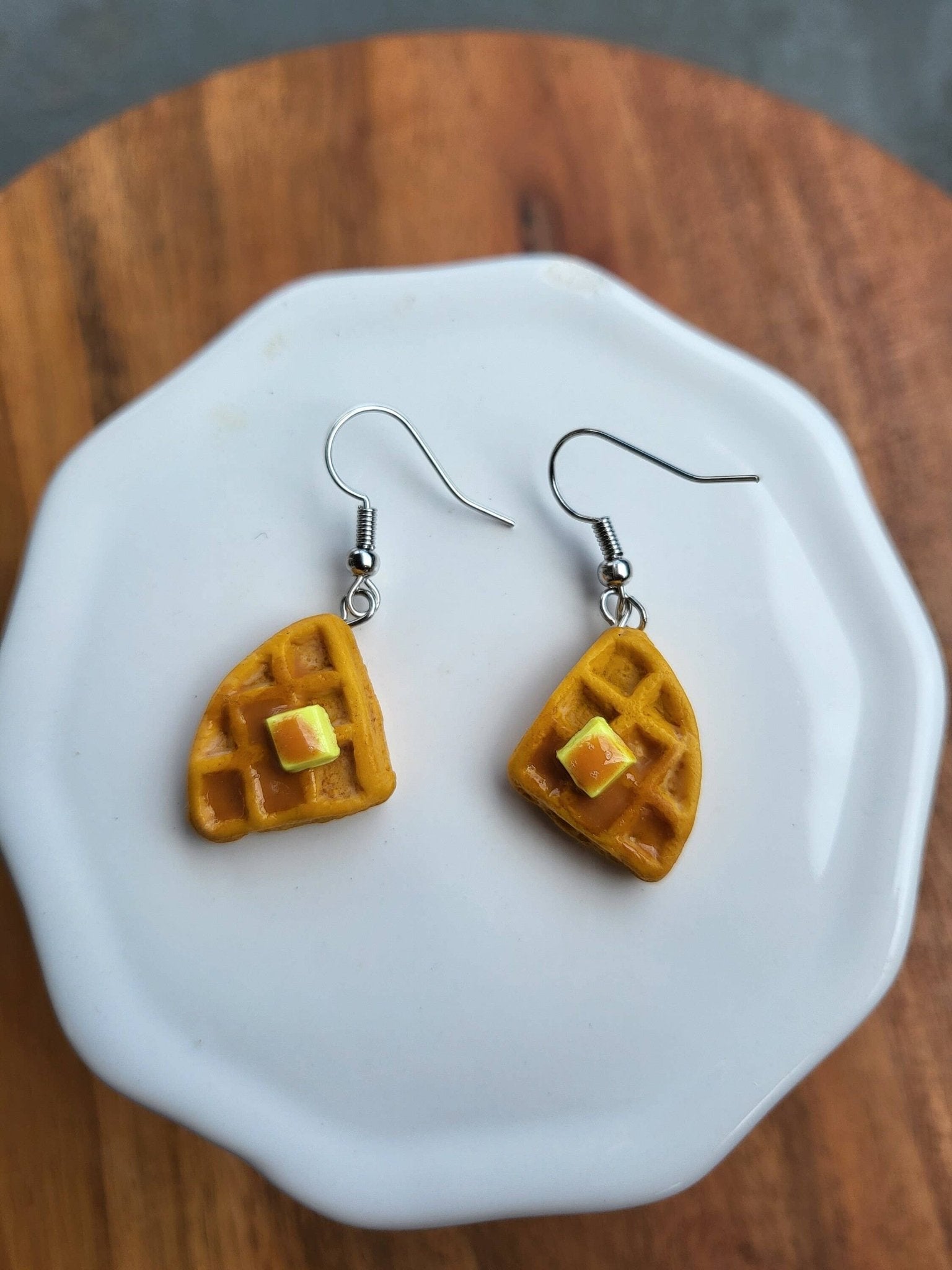 Waffle Earrings, Breakfast Earrings, Sweet Earrings - Lalka Beauty Co.