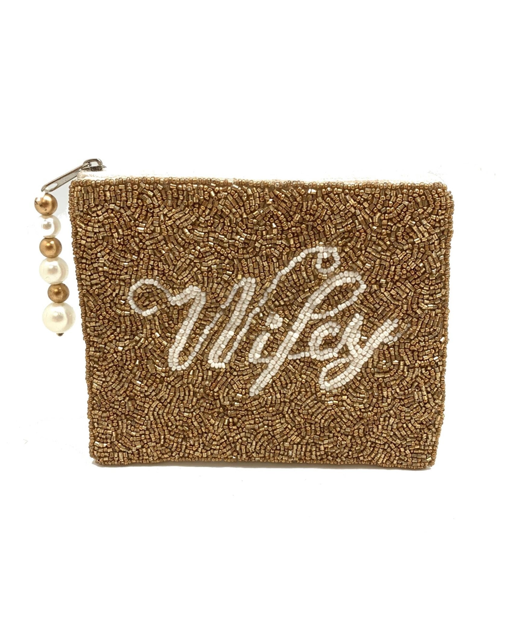 WIFEY Beaded Coin Purse - Lalka Beauty Co.