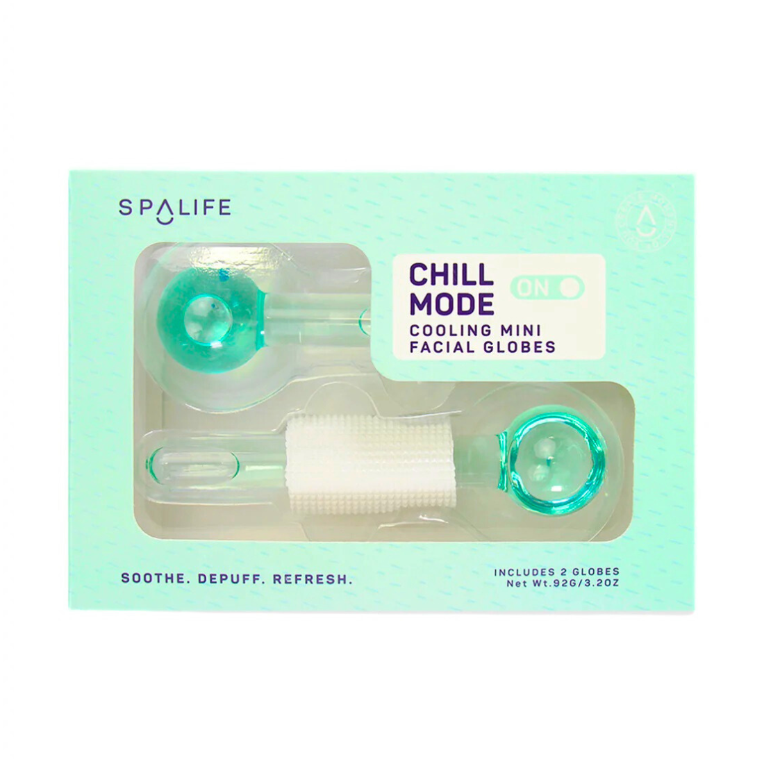 Chill Mode Cooling Mini Facial Globes - 2 Pack de-puff eye massagers